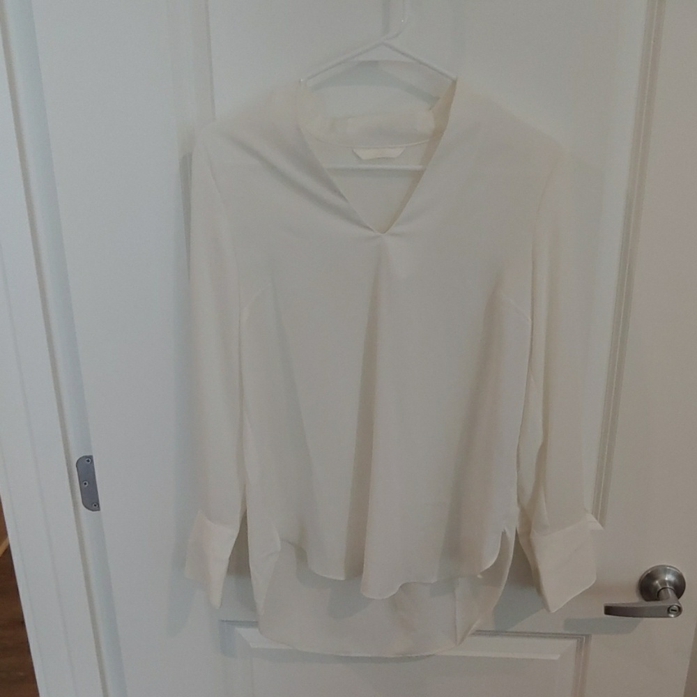 Cream simple blouse